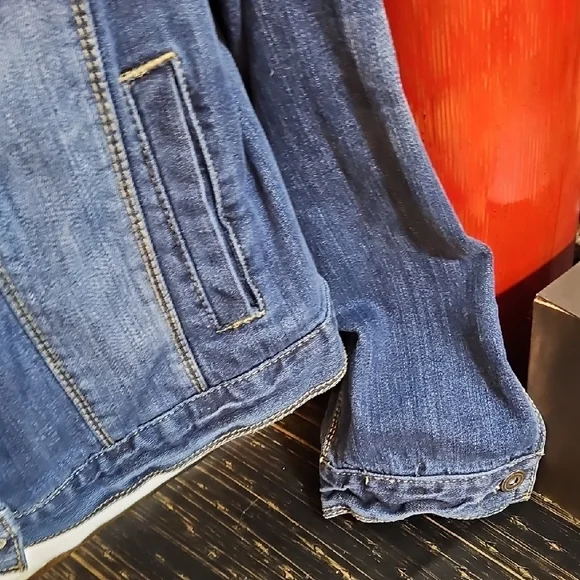 Lane Bryant Blue Studded Jean Jacket - Picture 7 of 8